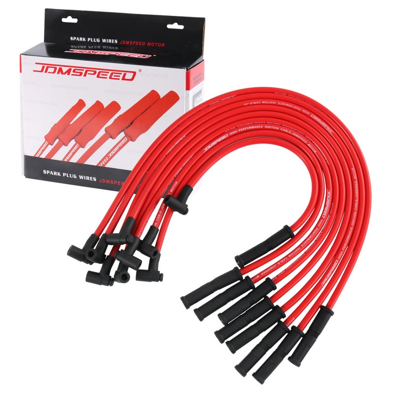 JDMSPEED New HEI Spark Plug Wires Set 90 to Straight Replacement for SBC BBC 350 383 400 454 V8 - Image 1